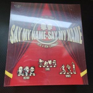 New Sealed VINTAGE Say My Name - Say My Name 2004 Quick Whit Board Game
